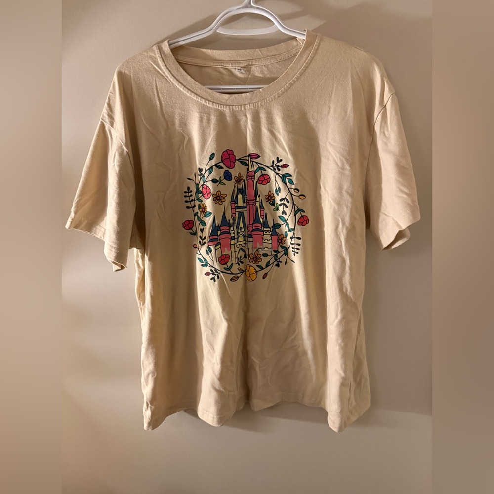 Faux Disney Castle Graphic T-Shirt
